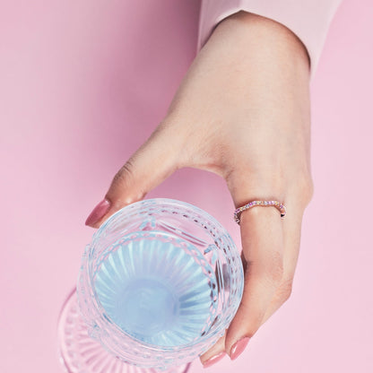 [ECHO ]Dainty Colorful Round Cut Party Ring