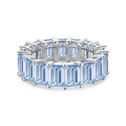 [ECHO ]0.75 Carat Elegant Emerald Cut Tennis Ring