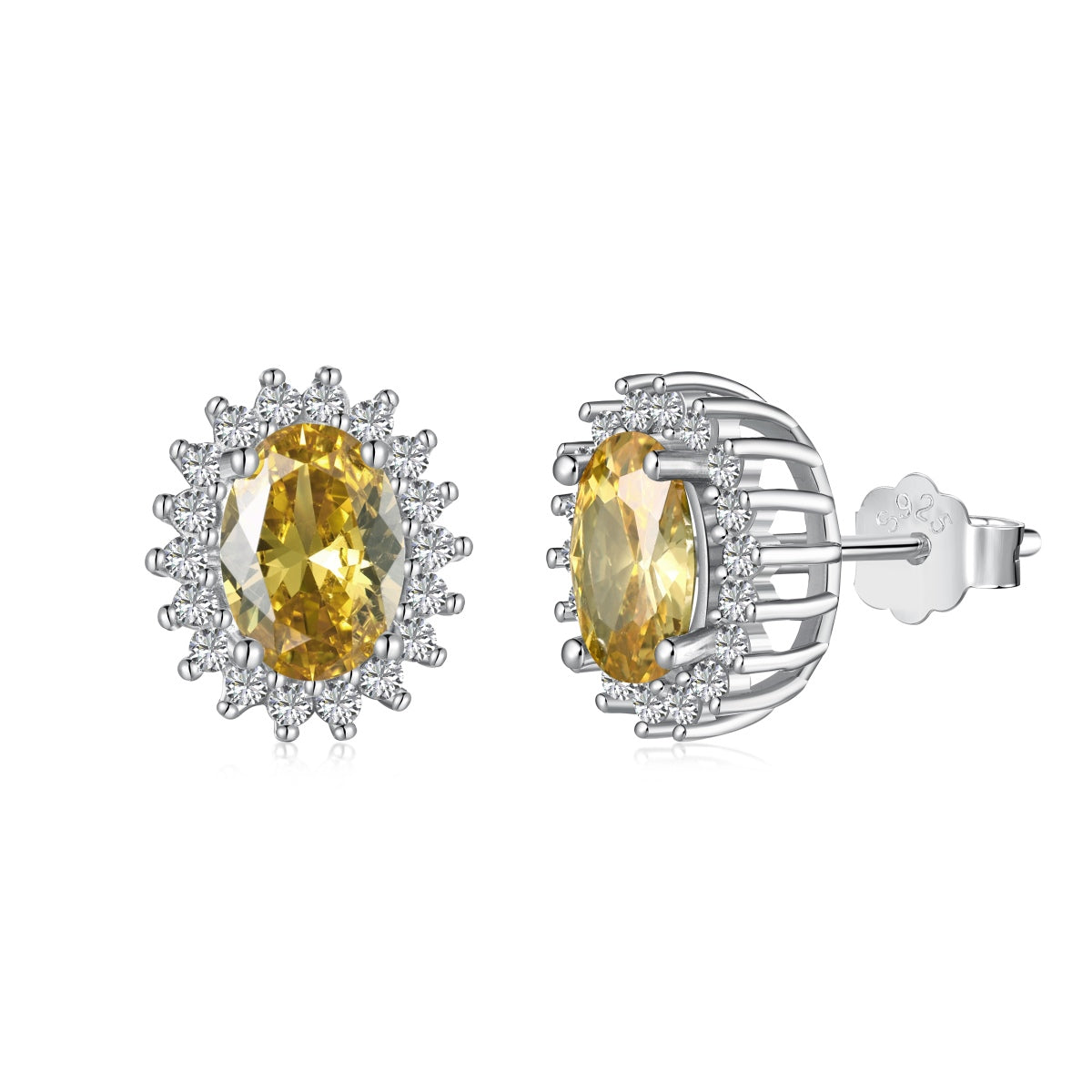 [ECHO ]Delicate Radiant Oval Cut Daily Earrings
