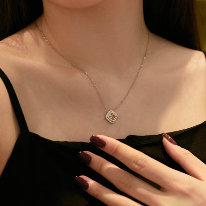 [ECHO ]Sparkling Asscher Cut Necklace