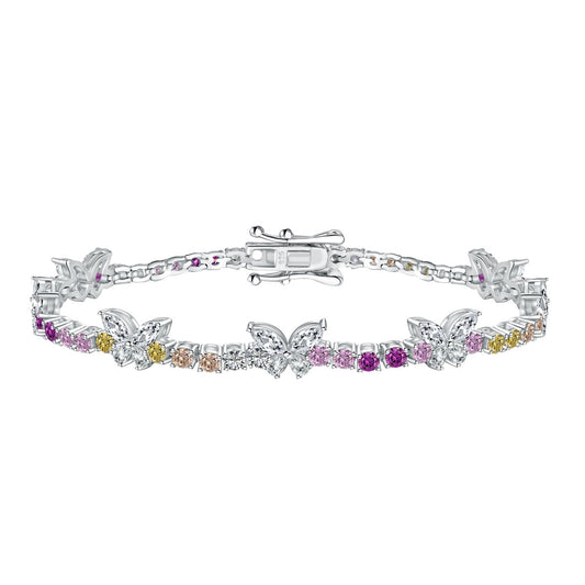 [ECHO ]Ornate Colorful Butterfly Shape Round Cut Daily Bracelet