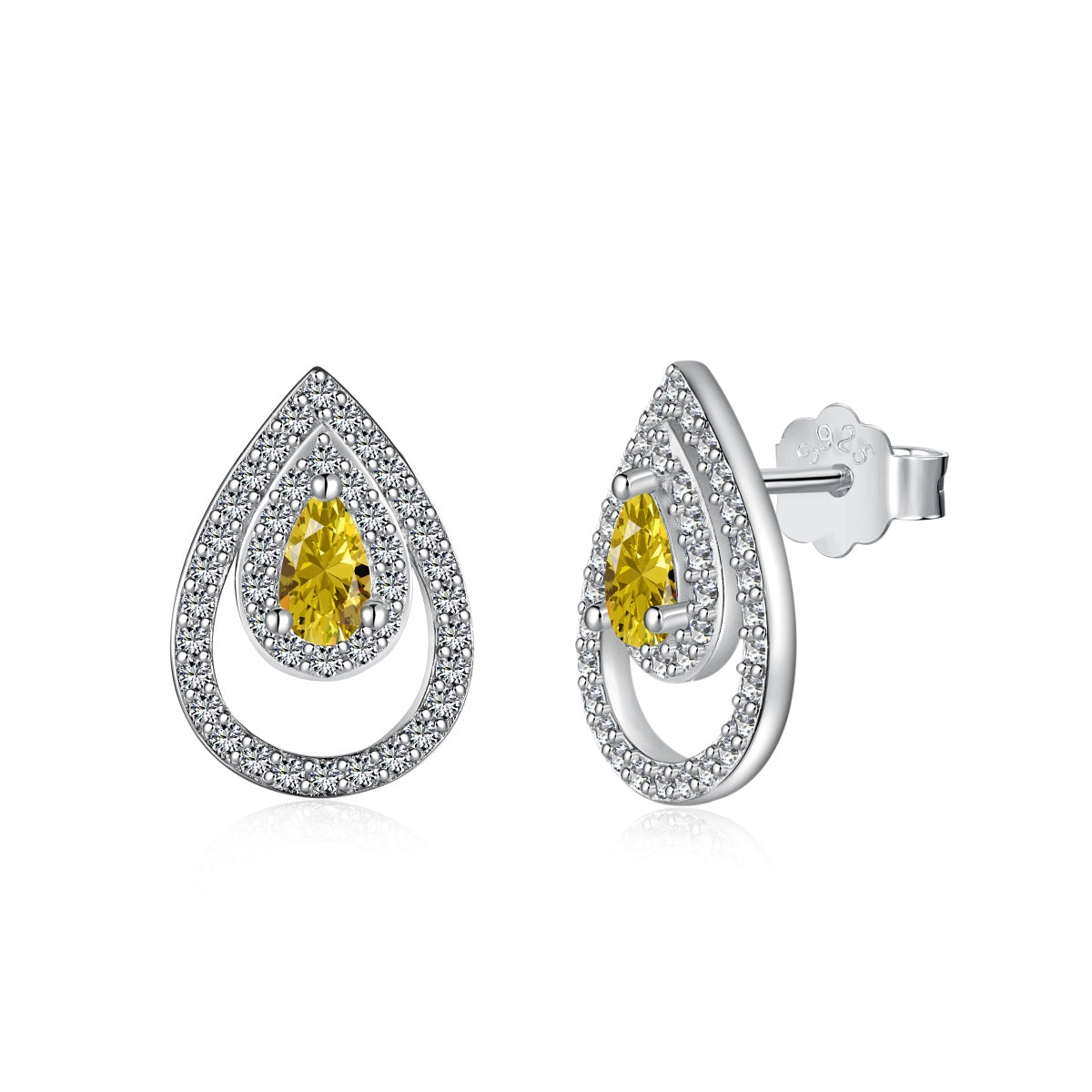 [ECHO ]Sparkling Delicate Water Drop Shape Daily Earrings