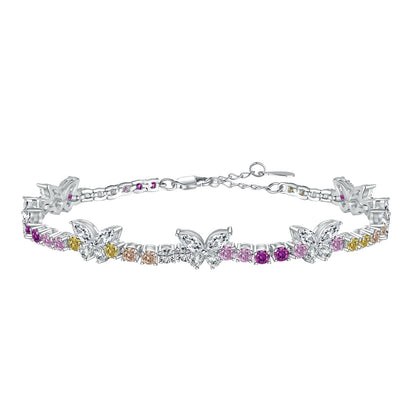 [ECHO ]Ornate Colorful Butterfly Shape Round Cut Daily Bracelet