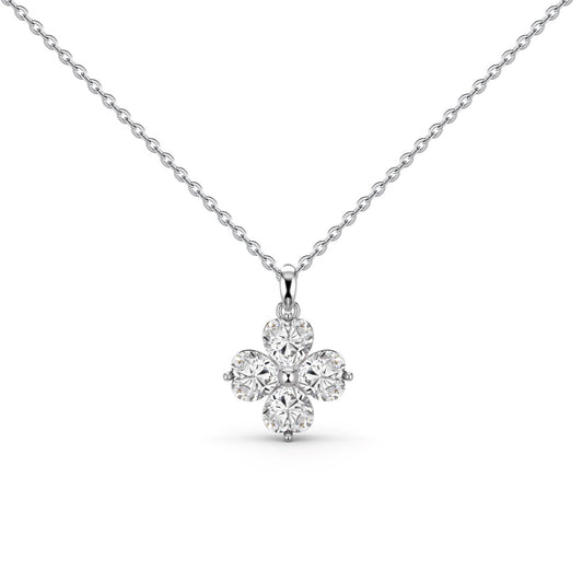 [ECHO ]Heart-Shaped Four-Leaf Clover Bead Necklace