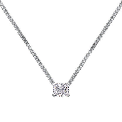 [ECHO ]4.0 Carat Elegant Radiant Cut Necklace