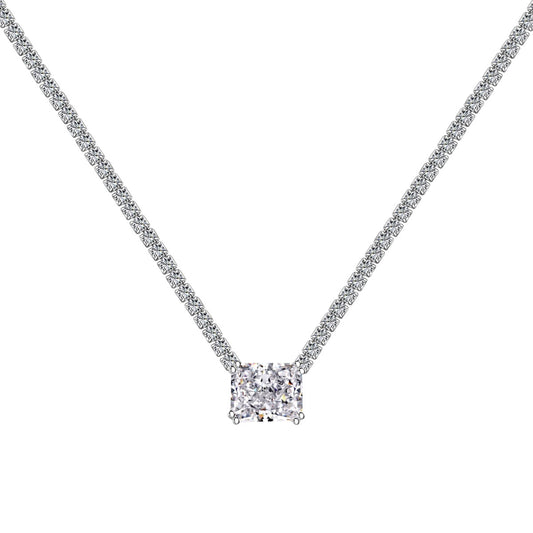 [ECHO ]4.0 Carat Elegant Radiant Cut Necklace