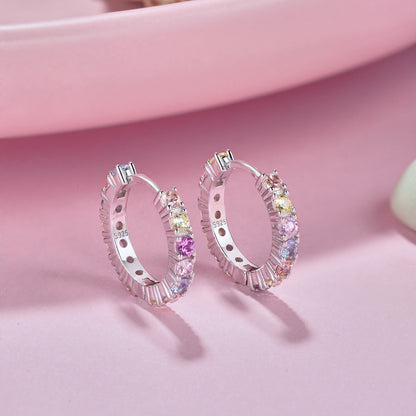 [ECHO ]Radiant Colorful Round Cut Earrings