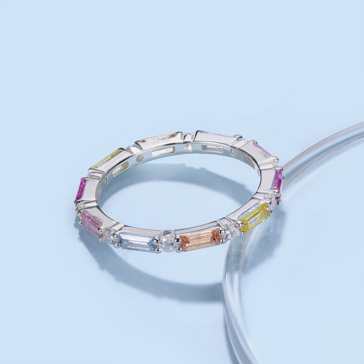 [ECHO ]Lively In Shades Elegant Radiant Cut Daily Ring