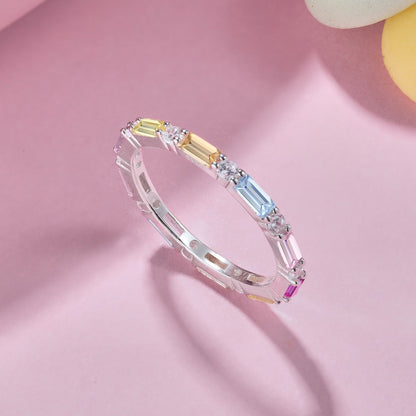 [ECHO ]Lively In Shades Elegant Radiant Cut Daily Ring