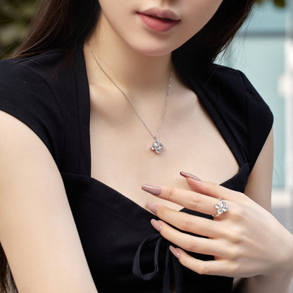 [ECHO ]Four-Leaf Clover And Eight-Pointed Star Necklace