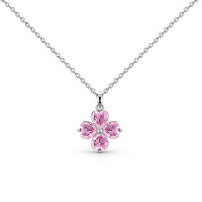 [ECHO ]Heart-Shaped Four-Leaf Clover Bead Necklace