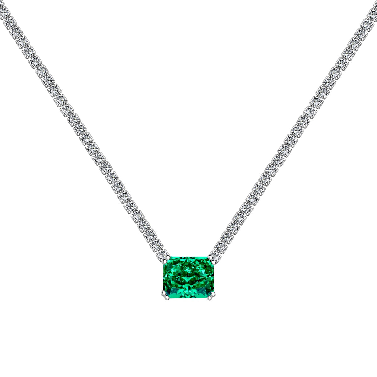 [ECHO ]4.0 Carat Elegant Radiant Cut Necklace