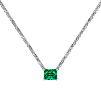 [ECHO ]4.0 Carat Elegant Radiant Cut Necklace