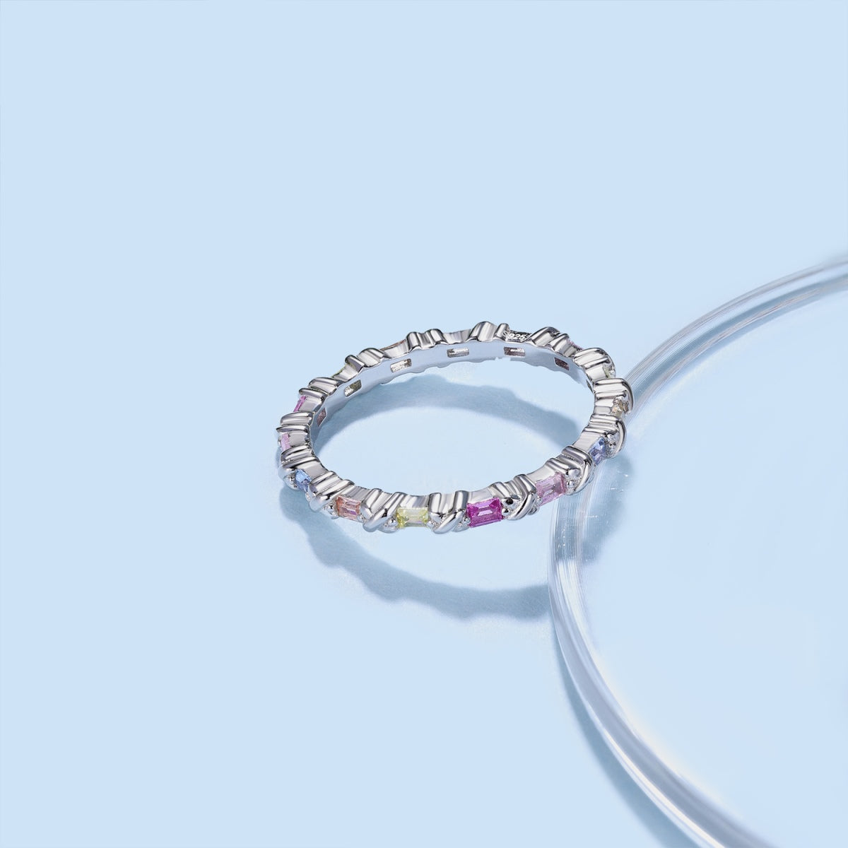 [ECHO ]Charming Colorful Round Cut Daily Ring