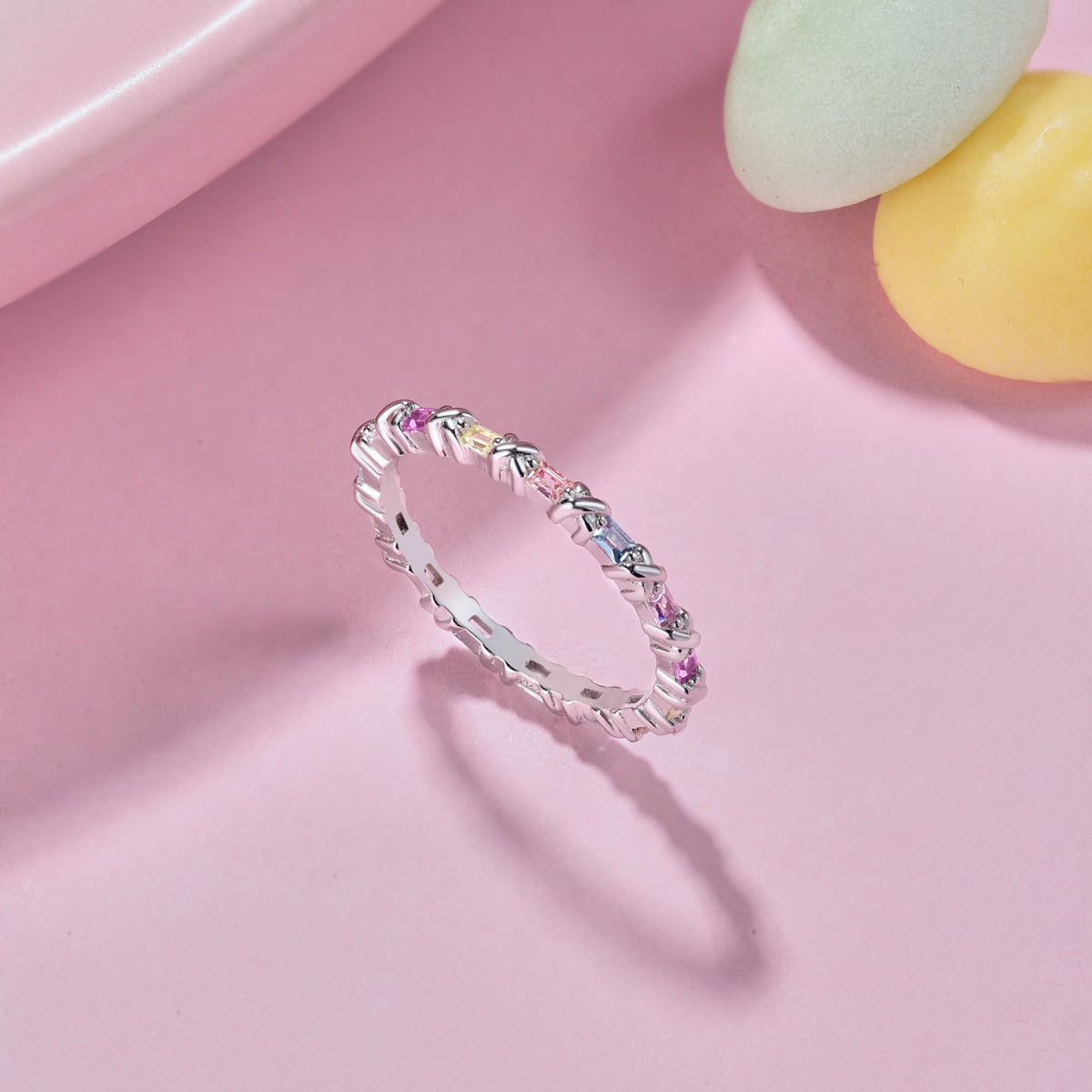 [ECHO ]Charming Colorful Round Cut Daily Ring