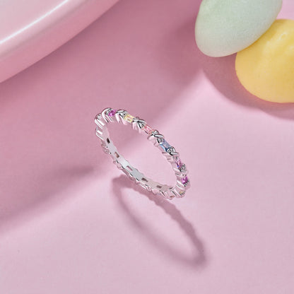 [ECHO ]Charming Colorful Round Cut Daily Ring
