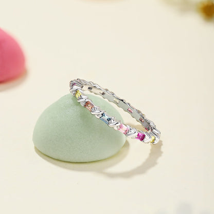 [ECHO ]Charming Colorful Round Cut Daily Ring