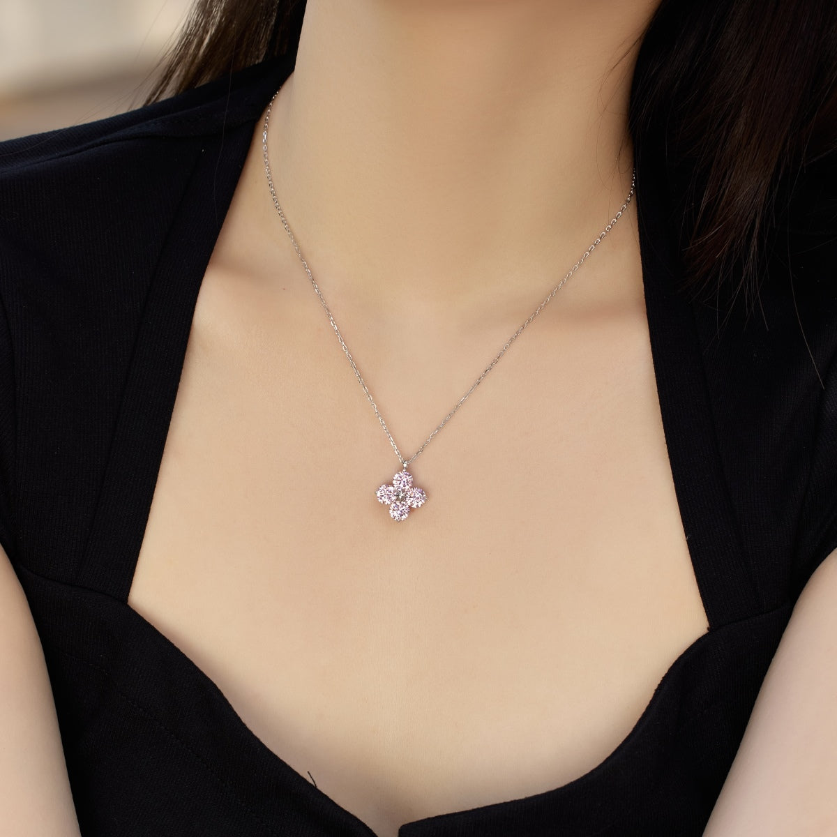 [ECHO ]Four-Leaf Clover And Eight-Pointed Star Necklace