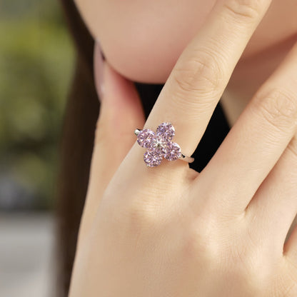 [ECHO ]Four-Leaf Clover Eight-Pointed Star Ring