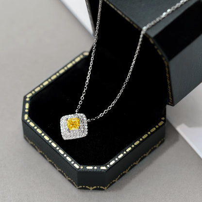 [ECHO ]Sparkling Asscher Cut Necklace