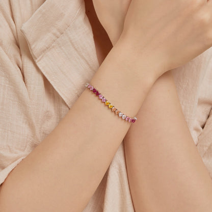 [ECHO ]Luxurious Colorful Romantic Heart Shape Lover Bracelet