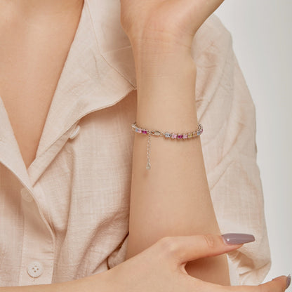 [ECHO ]Delicate Colorful Emerald Cut Party Bracelet
