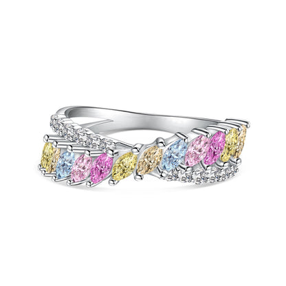 [ECHO ]Unique Colorful Marquise Cut Daily Ring