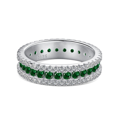 [ECHO ]Delicate Colorful Round Cut Daily Ring