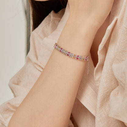 [ECHO ]Dainty Radiant Emerald Cut Daily Bracelet