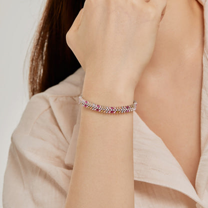 [ECHO ]Dainty Radiant Emerald Cut Daily Bracelet
