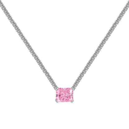 [ECHO ]4.0 Carat Elegant Radiant Cut Necklace