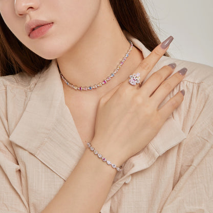 [ECHO ]0.25 Carat Radiant Water Drop Shape Daily Bracelet