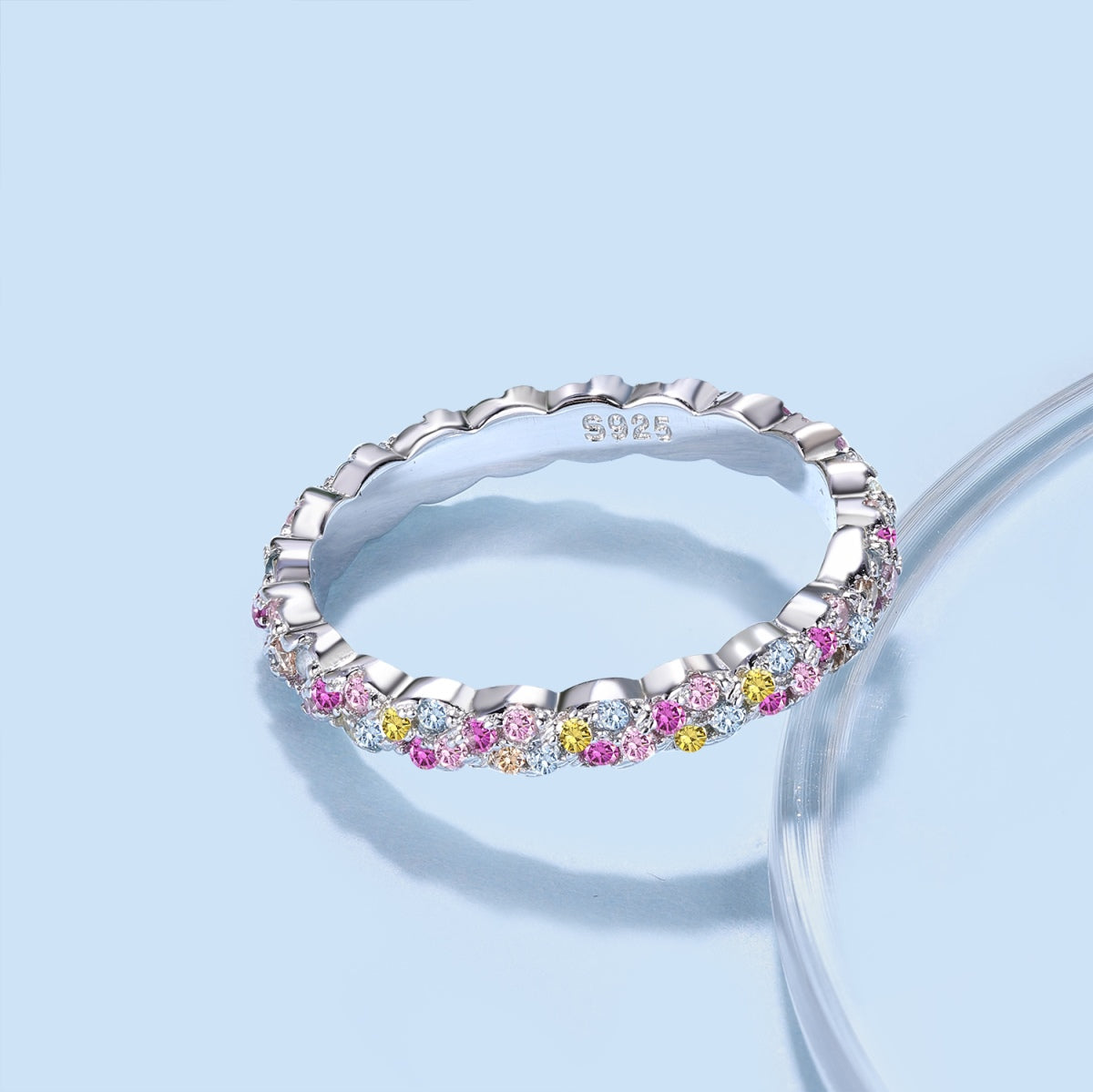 [ECHO ]Dainty Ebullient Round Cut Daily Ring