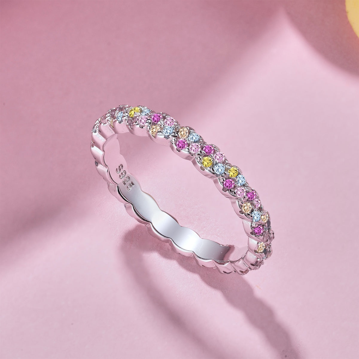 [ECHO ]Dainty Ebullient Round Cut Daily Ring