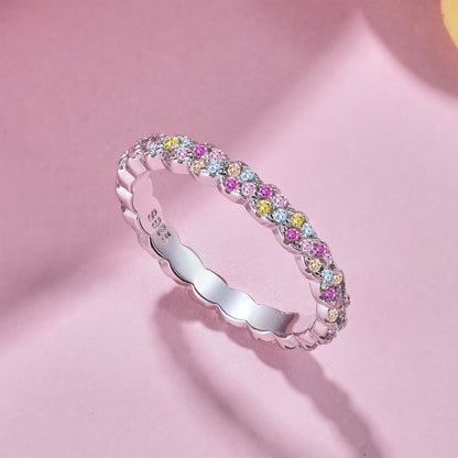 [ECHO ]Dainty Ebullient Round Cut Daily Ring
