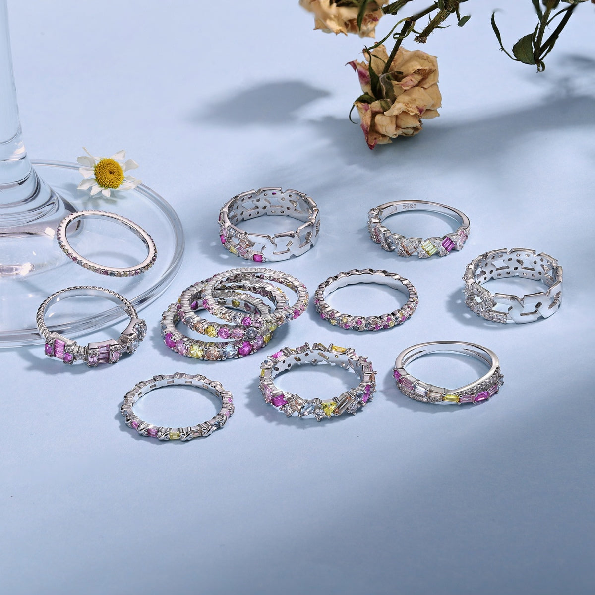 [ECHO ]Dainty Ebullient Round Cut Daily Ring