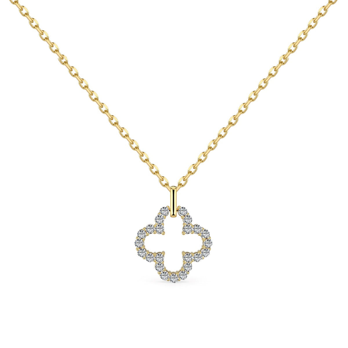 [ECHO ]Four-Leaf Clover Hollow Design Exquisite Necklace