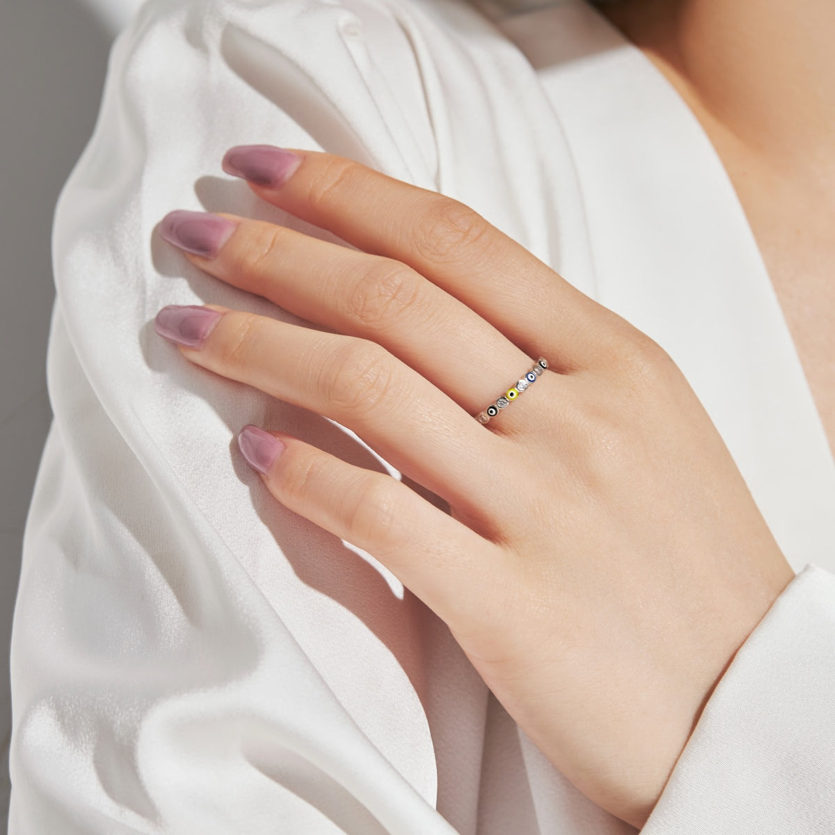 [ECHO ]Sparkling Vibrant Round Shape Daily Ring