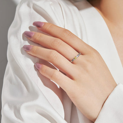 [ECHO ]Sparkling Vibrant Round Shape Daily Ring
