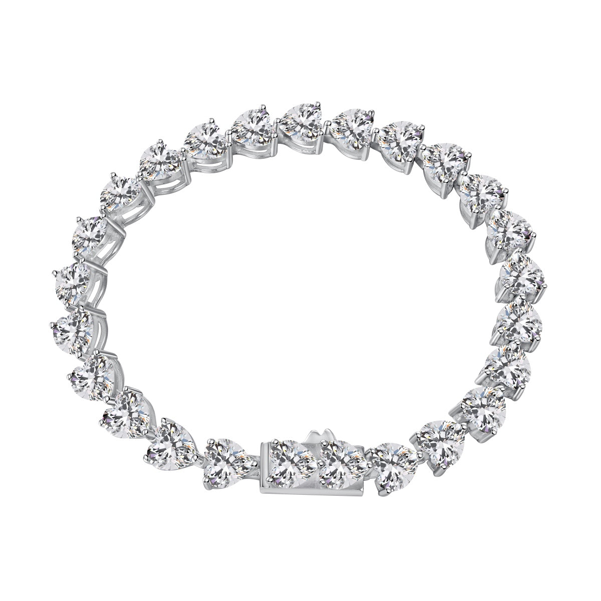 [ECHO ]0.75 Carat Elegant Romantic Heart Shape Lover Bracelet