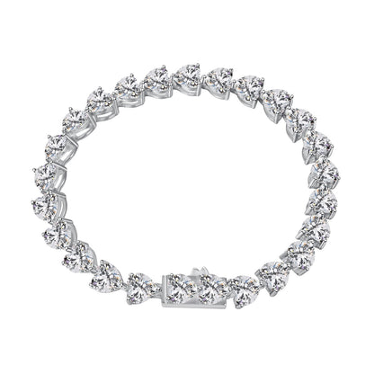 [ECHO ]0.75 Carat Elegant Romantic Heart Shape Lover Bracelet