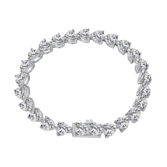 [ECHO ]0.75 Carat Elegant Romantic Heart Shape Lover Bracelet