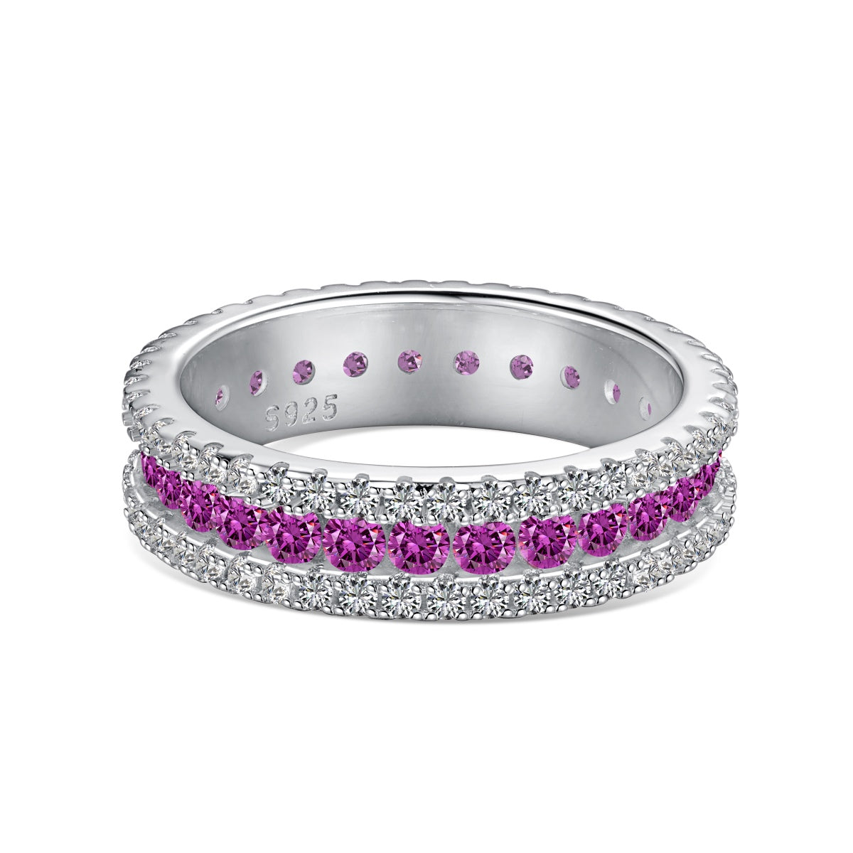[ECHO ]Delicate Colorful Round Cut Daily Ring