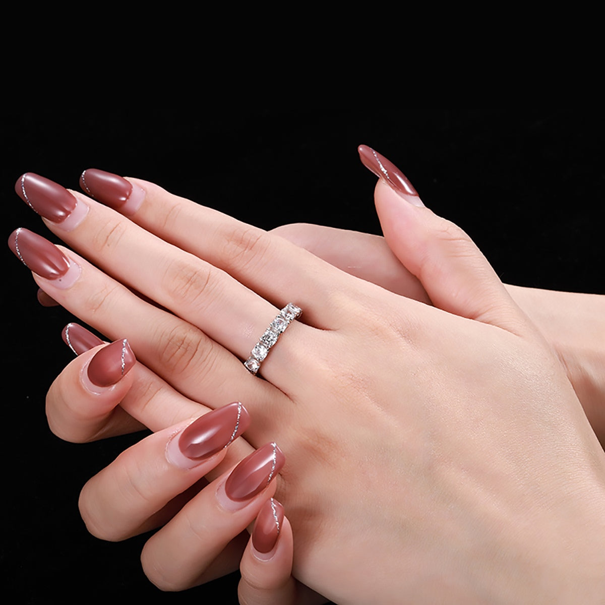 [ECHO ]Eternity Round Cut Tennis Ring