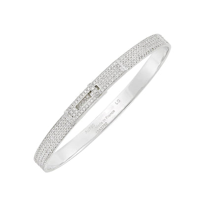 [ECHO ]HM KELLY BRACELET IN SILVER AND FULL PAVE DIAMOND