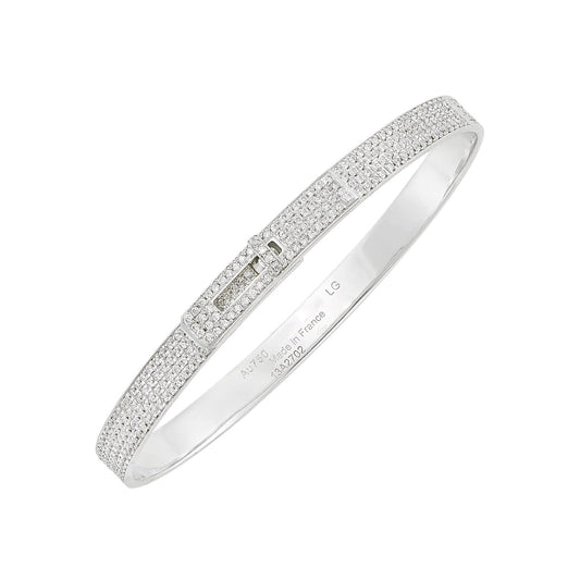 [ECHO ]HM KELLY BRACELET IN SILVER AND FULL PAVE DIAMOND