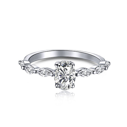 [ECHO ]0.75 Carat Luxurious Vibrant Elongated Cushion Cut Daily Ring