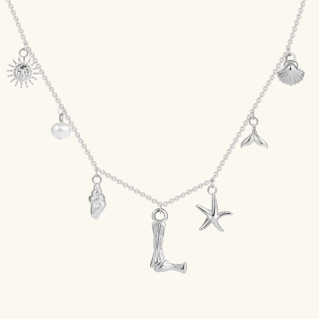 [Echo Fine]Avaria Ocean Initial Necklace