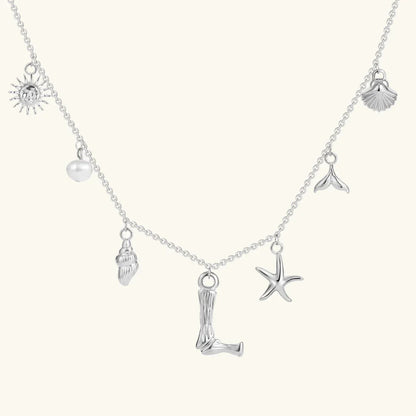 [Echo Fine]Avaria Ocean Initial Necklace
