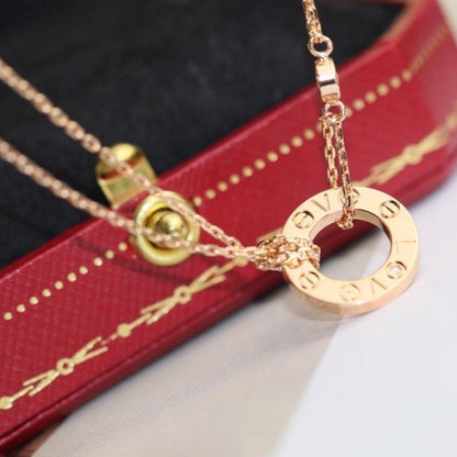 [ECHO ]LOVE NECKLACE ADJUSTABLE ROSE GOLD 2 DIAMOND